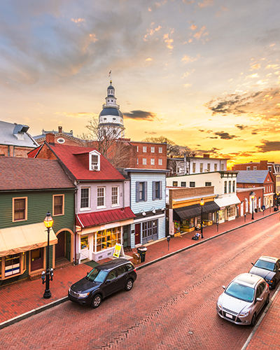 image of a small American town