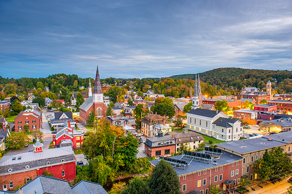 far away photo of a town